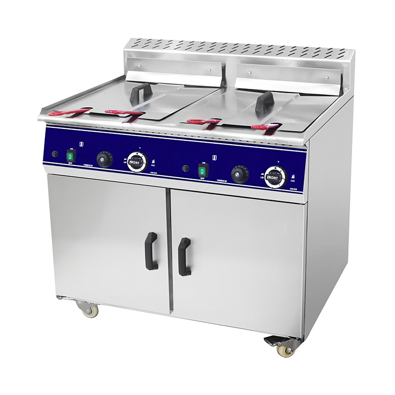 Penggorengan Komersial Gas Alam/LPG Berdiri Stainless Steel