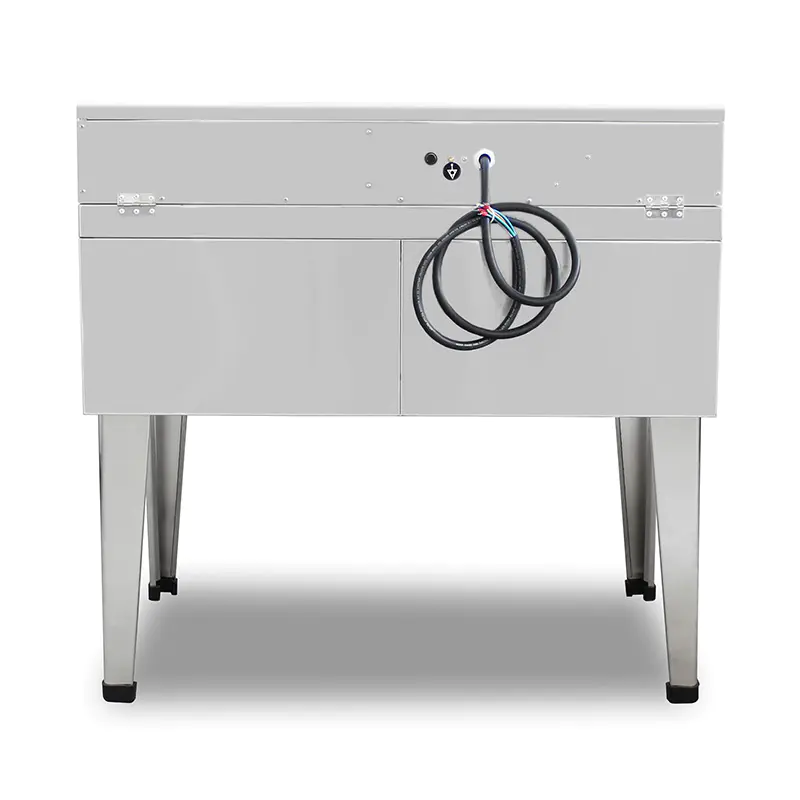 Panel Kontrol Komputer Penggorengan Berdiri Komersial Listrik Stainless Steel