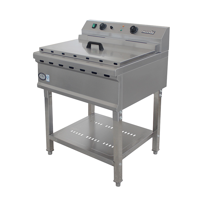Penggorengan Berdiri Komersial Listrik Stainless Steel Kaki yang Dapat Dilepas
