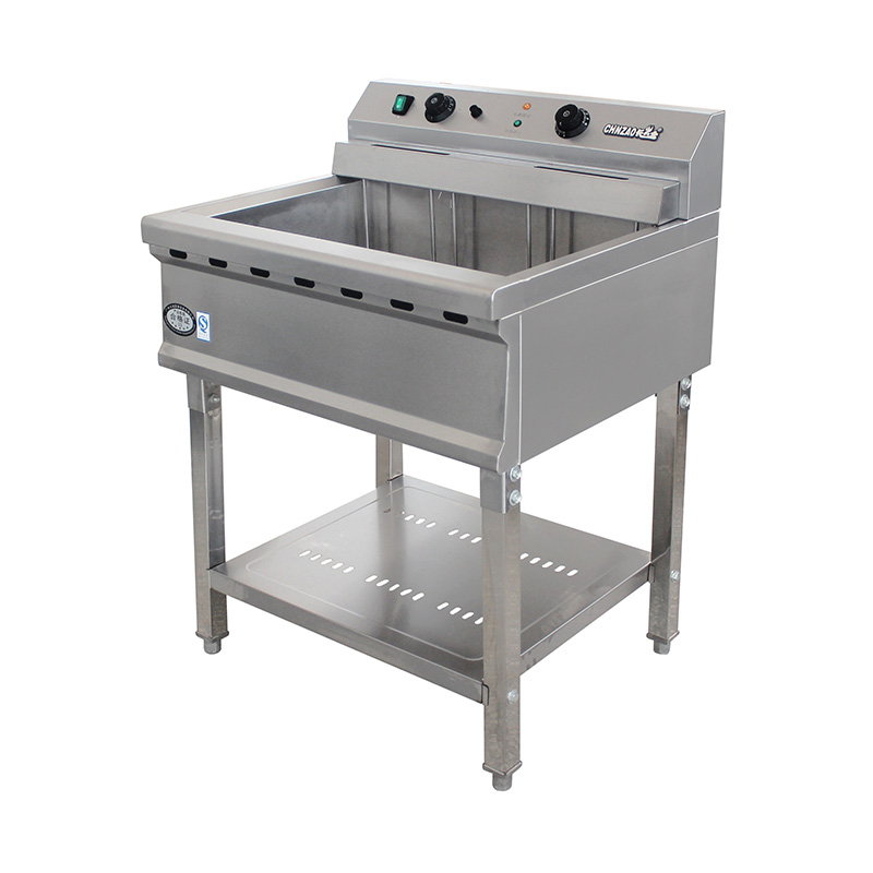 Penggorengan Berdiri Komersial Listrik Stainless Steel Kaki yang Dapat Dilepas
