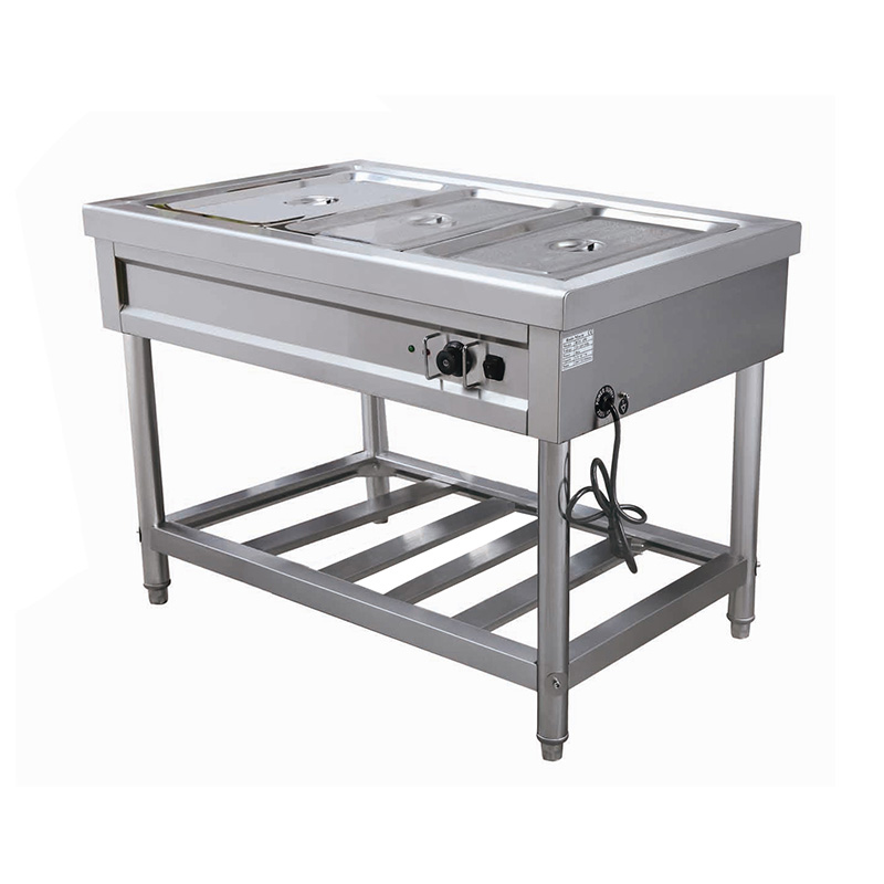 Mesin Dapur Bain Marie Listrik Komersial Stainless Steel dengan Kaki yang Dapat Dilepas