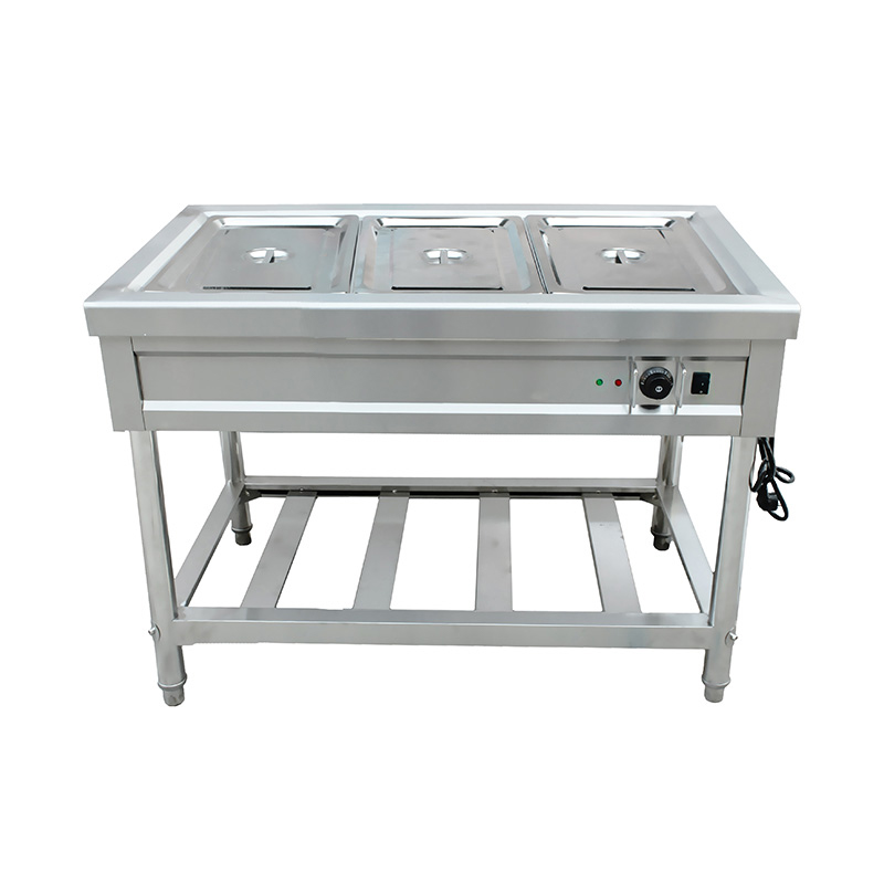 Mesin Dapur Bain Marie Listrik Komersial Stainless Steel dengan Kaki yang Dapat Dilepas