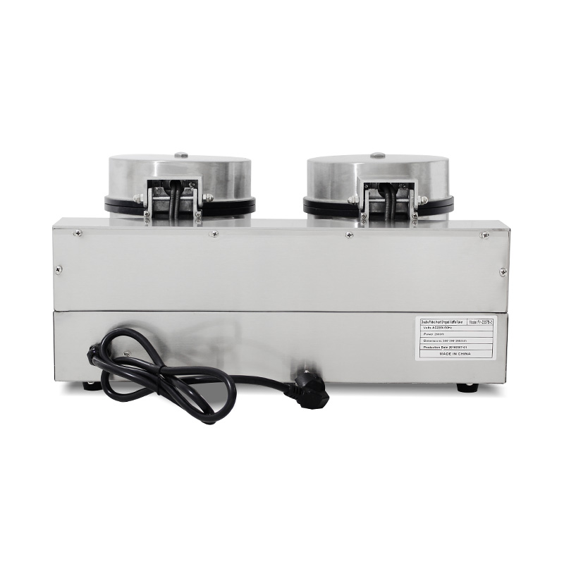 Mesin Pembuat Wafel Listrik Restoran Komersial Stainless Steel