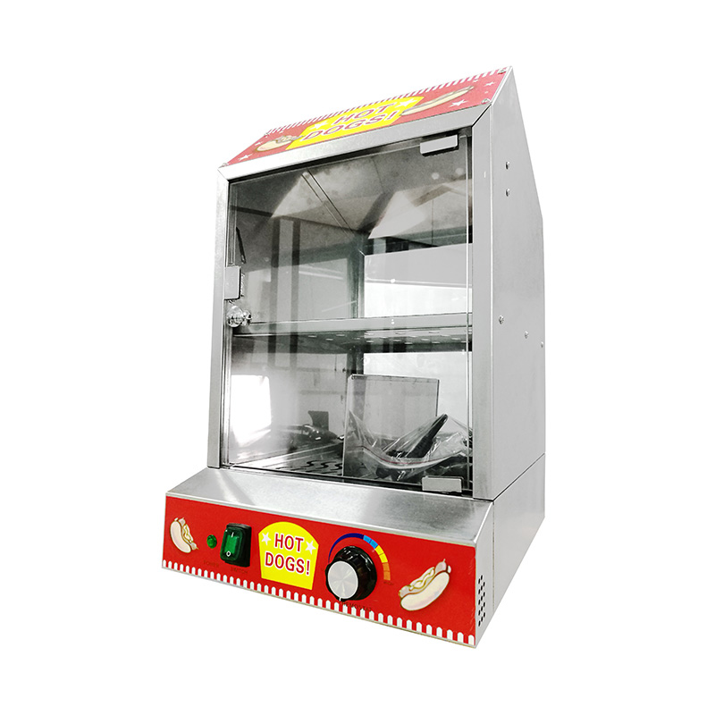 Mesin Penghangat Hot Dog Dapur Komersial Stainless Steel