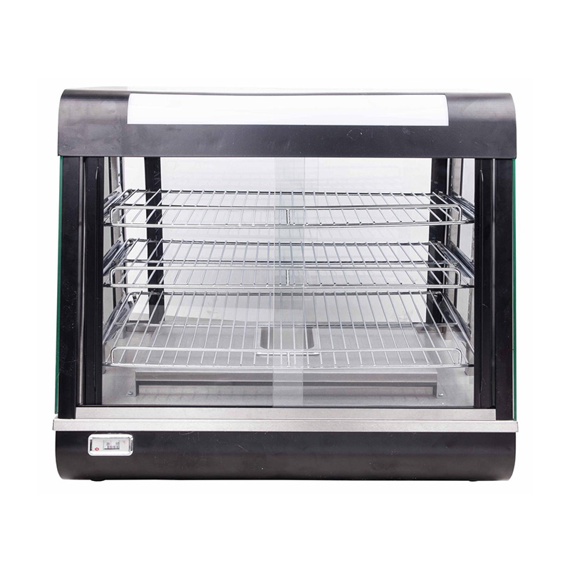 Mesin Penghangat Tampilan Makanan Hitam Listrik Dapur Komersial Stainless Steel