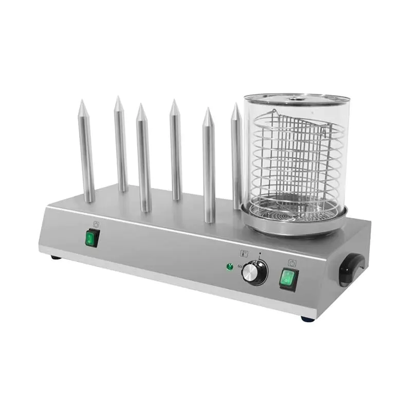 Mesin Penghangat Hot Dog dan Roti Stainless Steel Dengan Tongkat