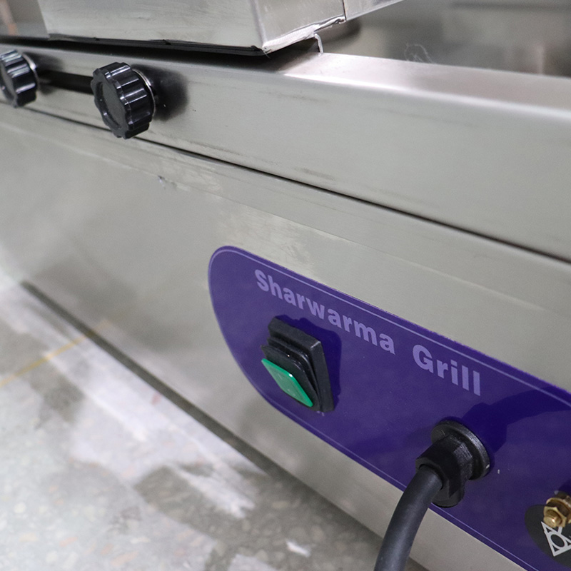 Mesin Dapur Panggangan Shawarma Gas Alam Komersial Stainless Steel/LPG