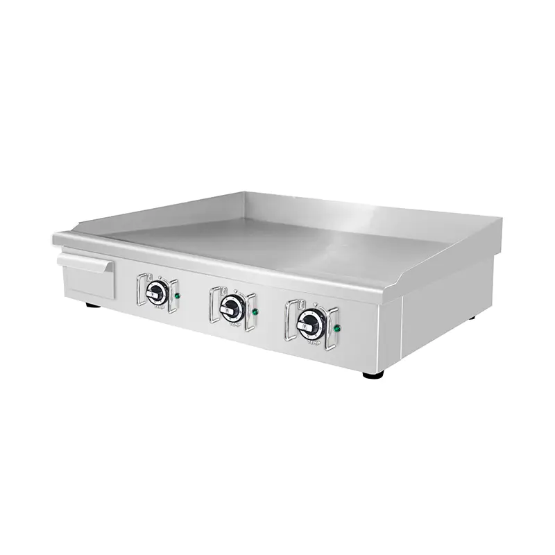 Wajan Listrik Dapur Komersial Stainless Steel Pola Pelat Datar