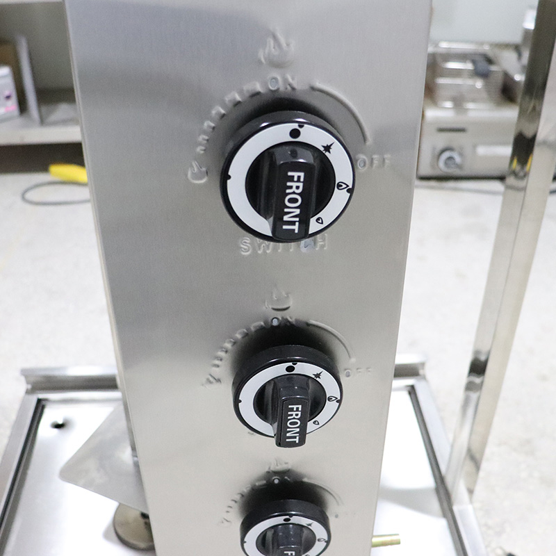 Mesin Dapur Panggangan Shawarma Gas Alam Komersial Stainless Steel/LPG