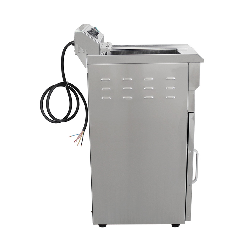 Penggorengan Berdiri Komersial Listrik Stainless Steel Dengan Kabinet