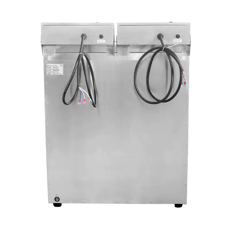 Penggorengan Berdiri Komersial Listrik Stainless Steel Dengan Kabinet