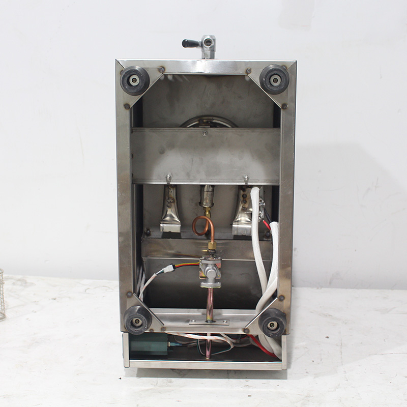 Penggorengan Meja Komersial Gas Alam/LPG Stainless Steel dengan Katup