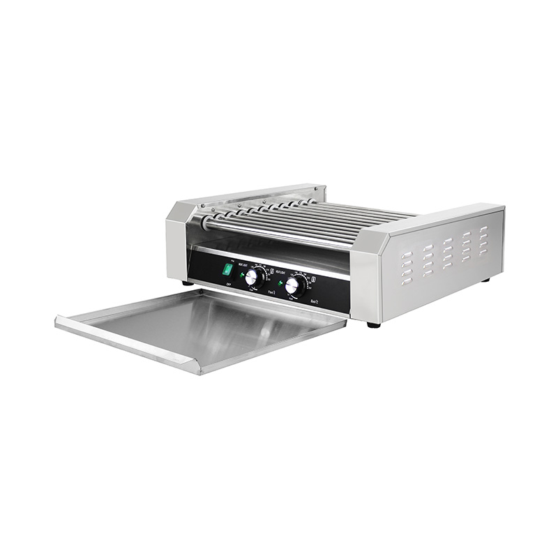 Mesin Pemanggang Rol Hot Dog Listrik Stainless Steel