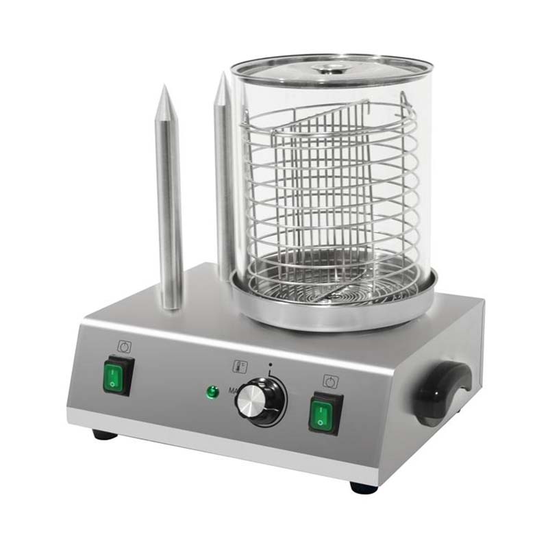 Mesin Penghangat Hot Dog dan Roti Stainless Steel Dengan Tongkat