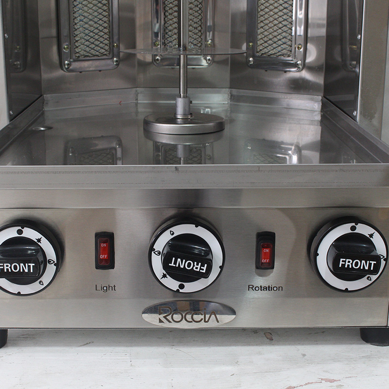 Mesin Dapur Panggangan Shawarma Gas Alam Komersial Stainless Steel/LPG
