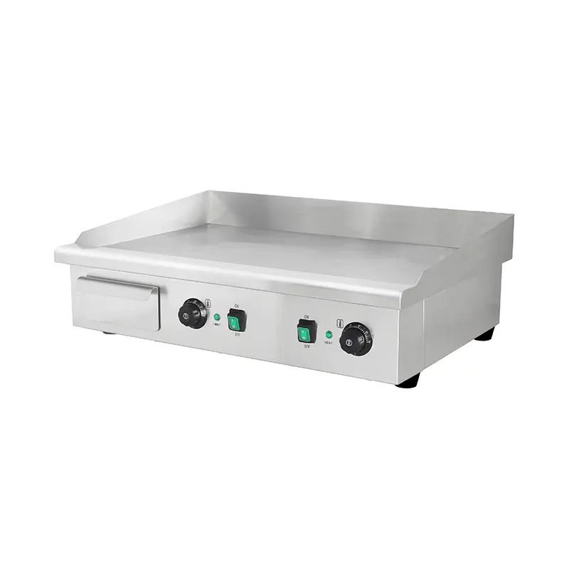Wajan Listrik Dapur Komersial Stainless Steel Pola Pelat Datar