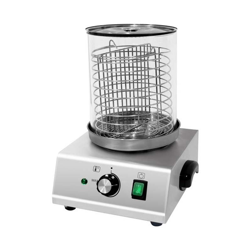 Mesin Penghangat Hot Dog dan Roti Stainless Steel Dengan Tongkat