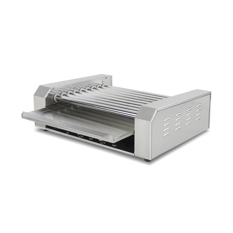 Mesin Pemanggang Rol Hot Dog Listrik Stainless Steel