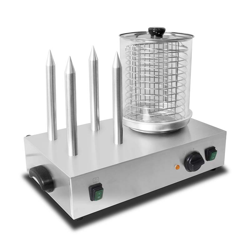 Mesin Penghangat Hot Dog dan Roti Stainless Steel Dengan Tongkat