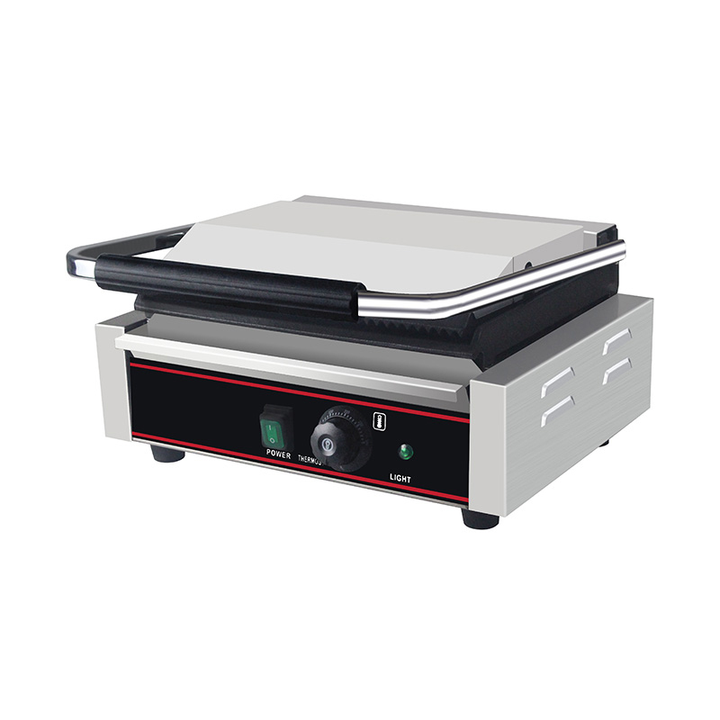 Mesin Dapur Panggangan Panini Listrik Komersial Stainless Steel