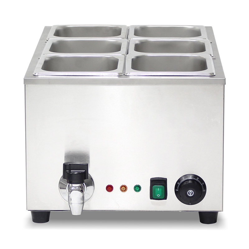 Mesin Dapur Bain Marie Listrik Komersial Stainless Steel Dengan Pemanas Pelindung Anti Kering