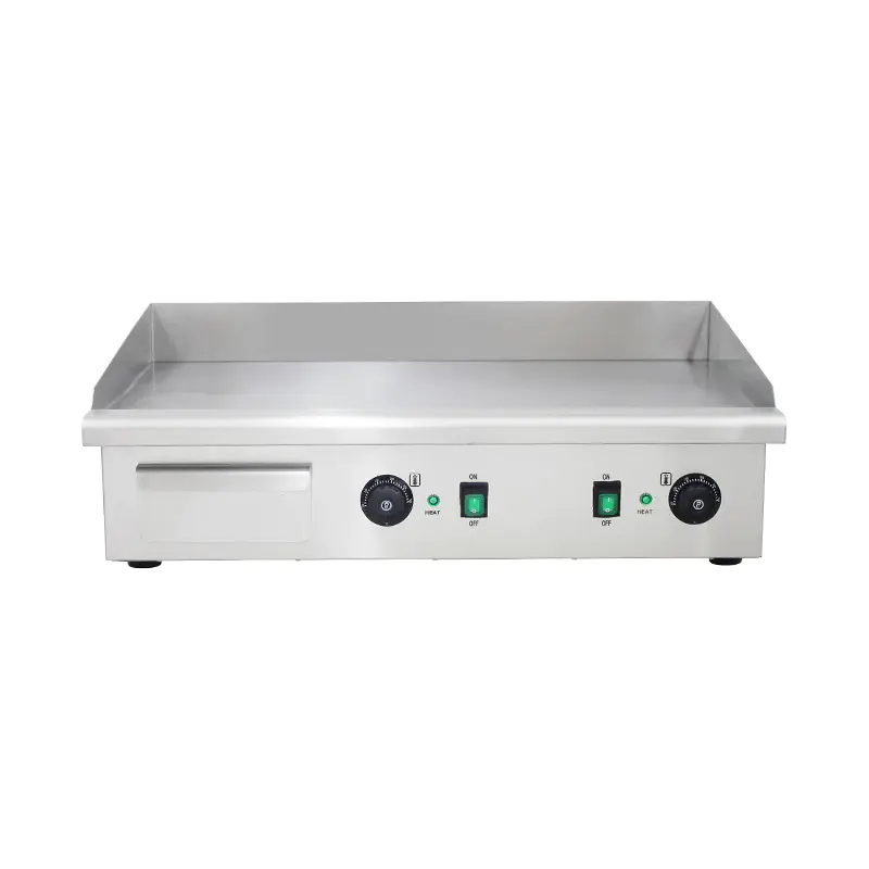 Wajan Listrik Dapur Komersial Stainless Steel Pola Pelat Datar