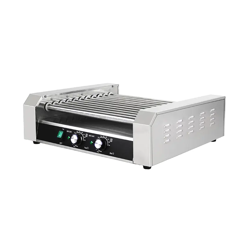 Mesin Pemanggang Rol Hot Dog Listrik Stainless Steel
