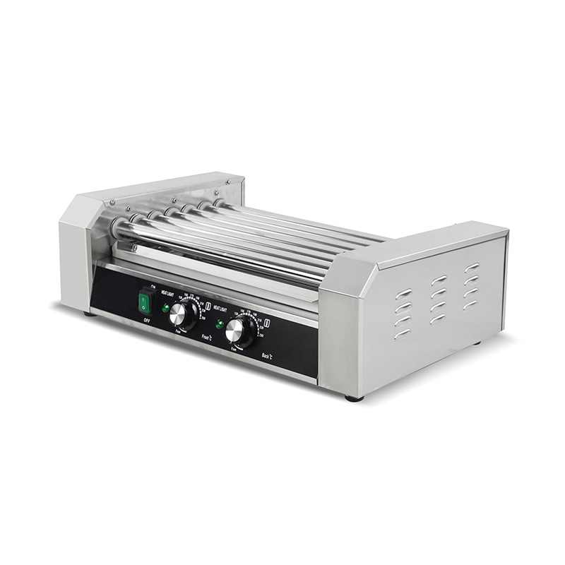 Mesin Pemanggang Rol Hot Dog Listrik Stainless Steel