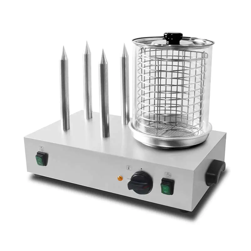 Mesin Penghangat Hot Dog dan Roti Stainless Steel Dengan Tongkat