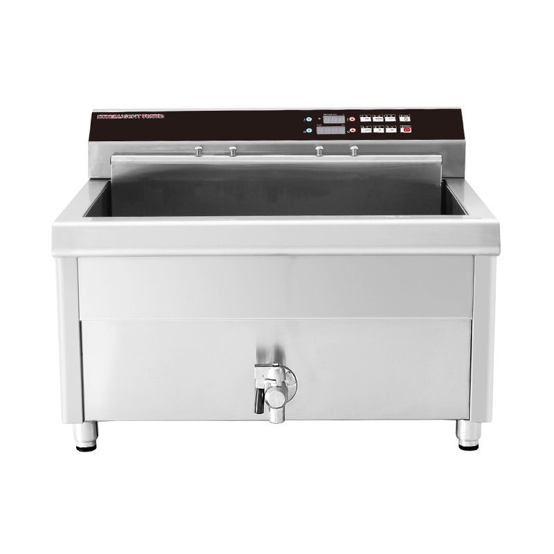 Panel Kontrol Komputer Penggorengan Meja Komersial Listrik Stainless Steel