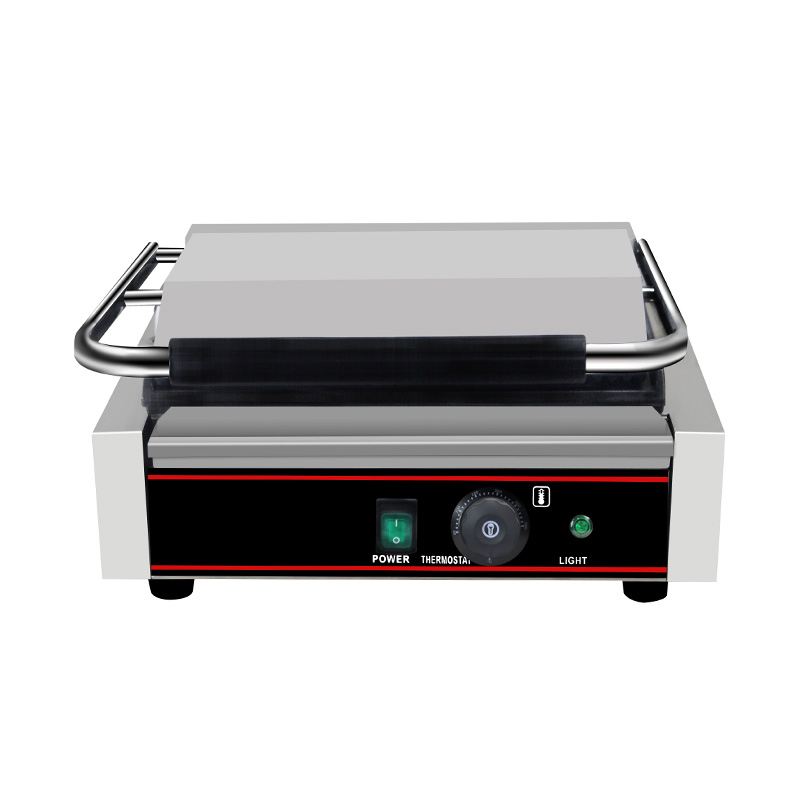 Mesin Dapur Panggangan Panini Listrik Komersial Stainless Steel