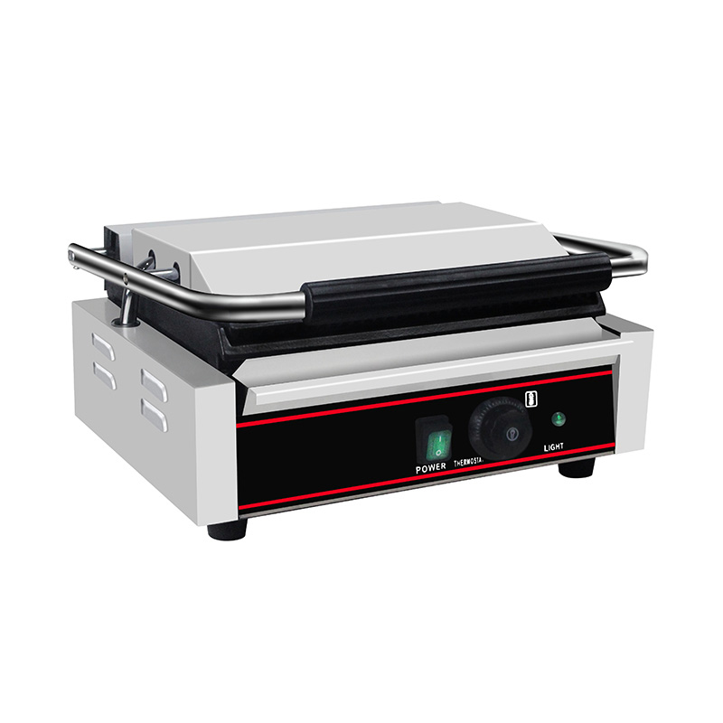 Mesin Dapur Panggangan Panini Listrik Komersial Stainless Steel