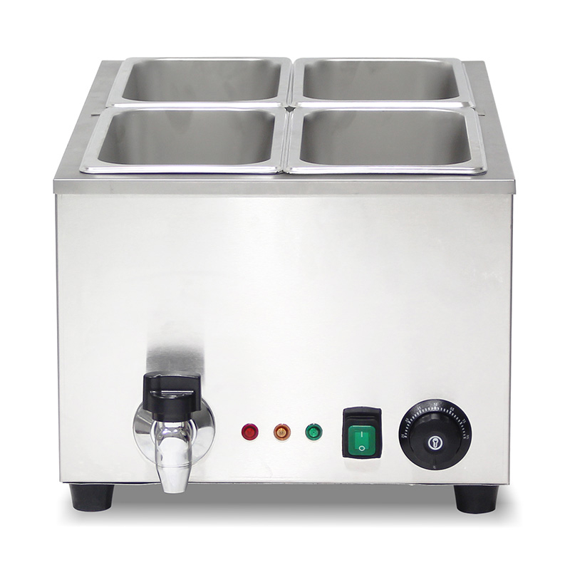 Mesin Dapur Bain Marie Listrik Komersial Stainless Steel Dengan Pemanas Pelindung Anti Kering