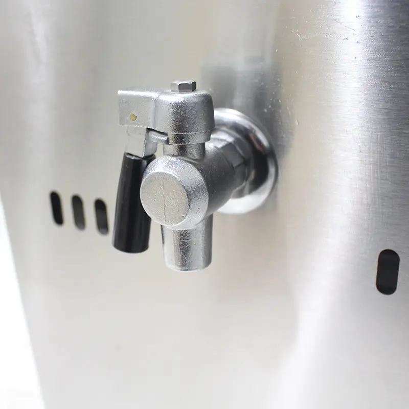 Penggorengan Meja Komersial Gas Alam/LPG Stainless Steel dengan Katup