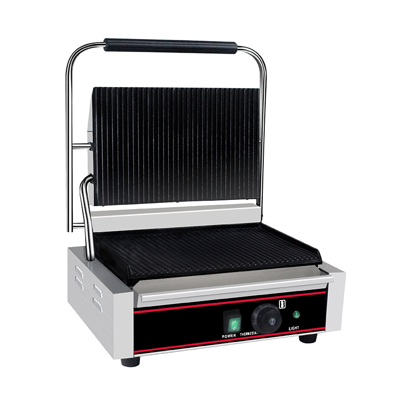 Mesin Dapur Panggangan Panini Listrik Komersial Stainless Steel