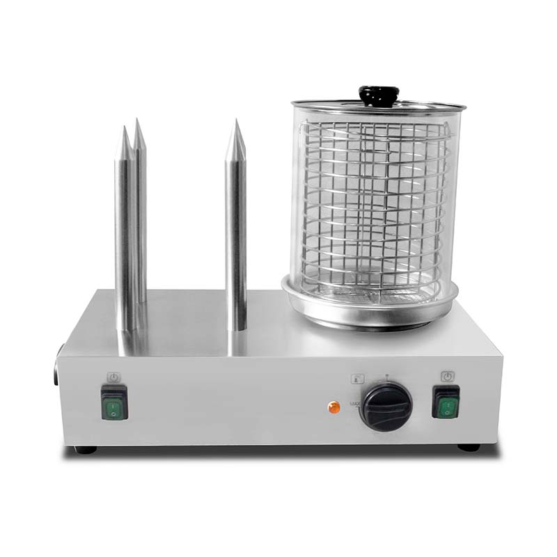Mesin Penghangat Hot Dog dan Roti Stainless Steel Dengan Tongkat