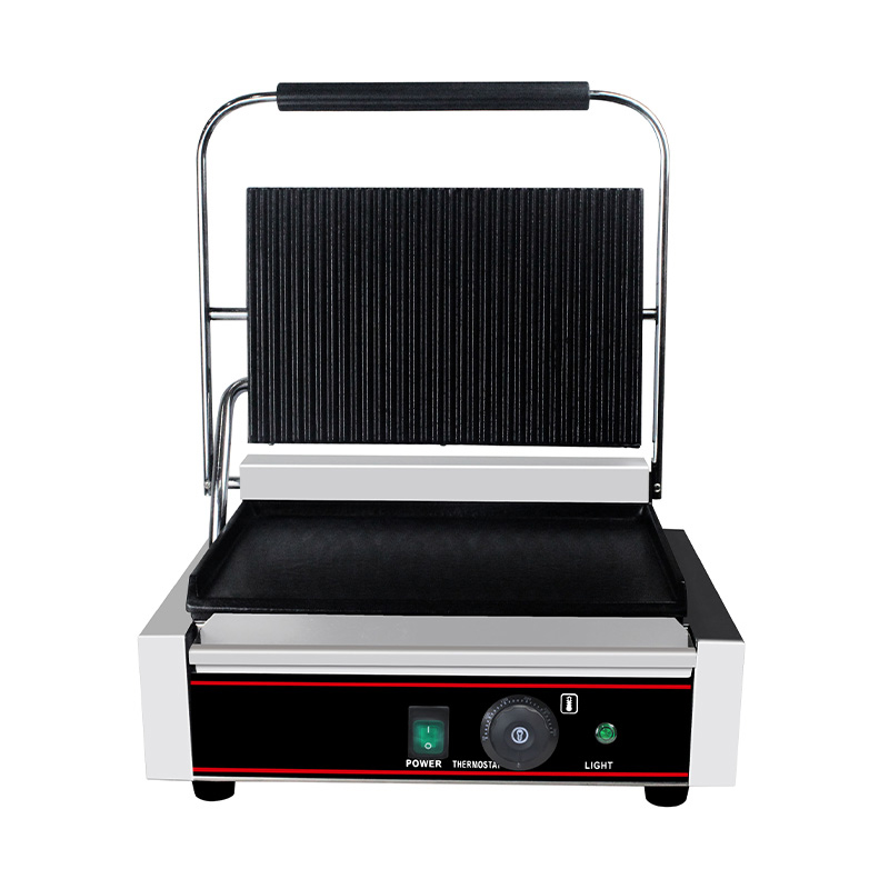 Mesin Dapur Panggangan Panini Listrik Komersial Stainless Steel