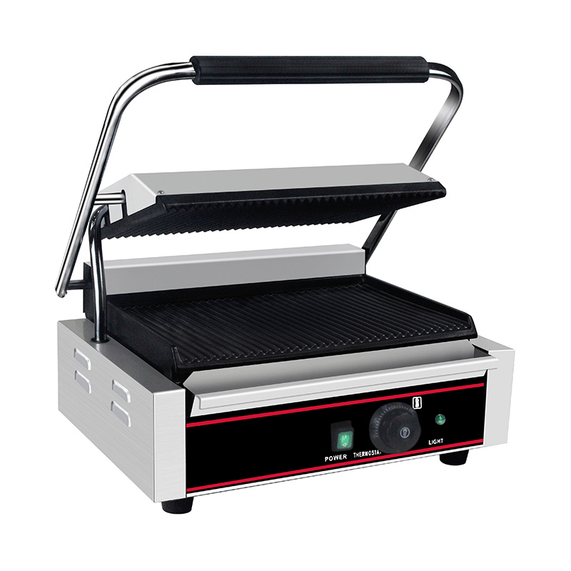Mesin Dapur Panggangan Panini Listrik Komersial Stainless Steel