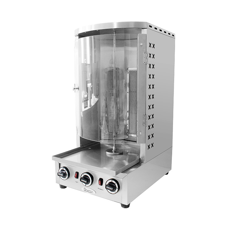 Mesin Dapur Panggangan Shawarma Gas Alam Komersial Stainless Steel/LPG