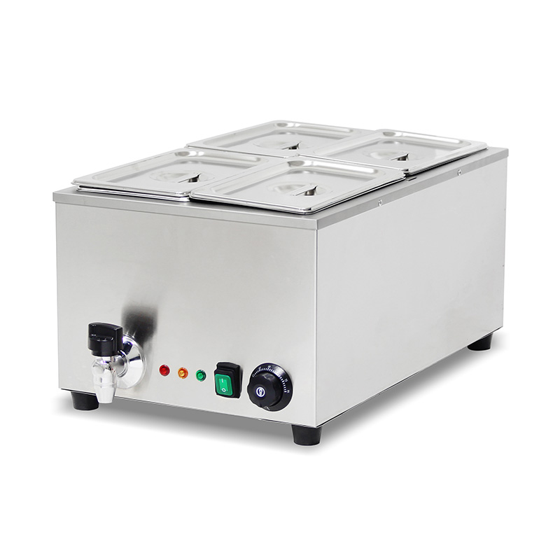 Mesin Dapur Bain Marie Listrik Komersial Stainless Steel Dengan Pemanas Pelindung Anti Kering