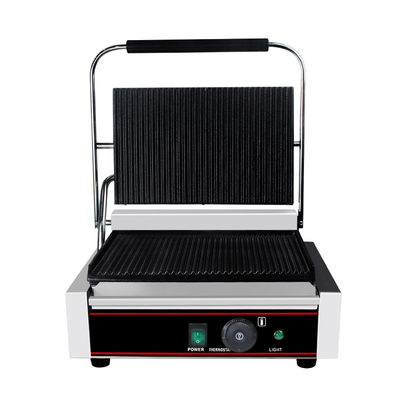Mesin Dapur Panggangan Panini Listrik Komersial Stainless Steel