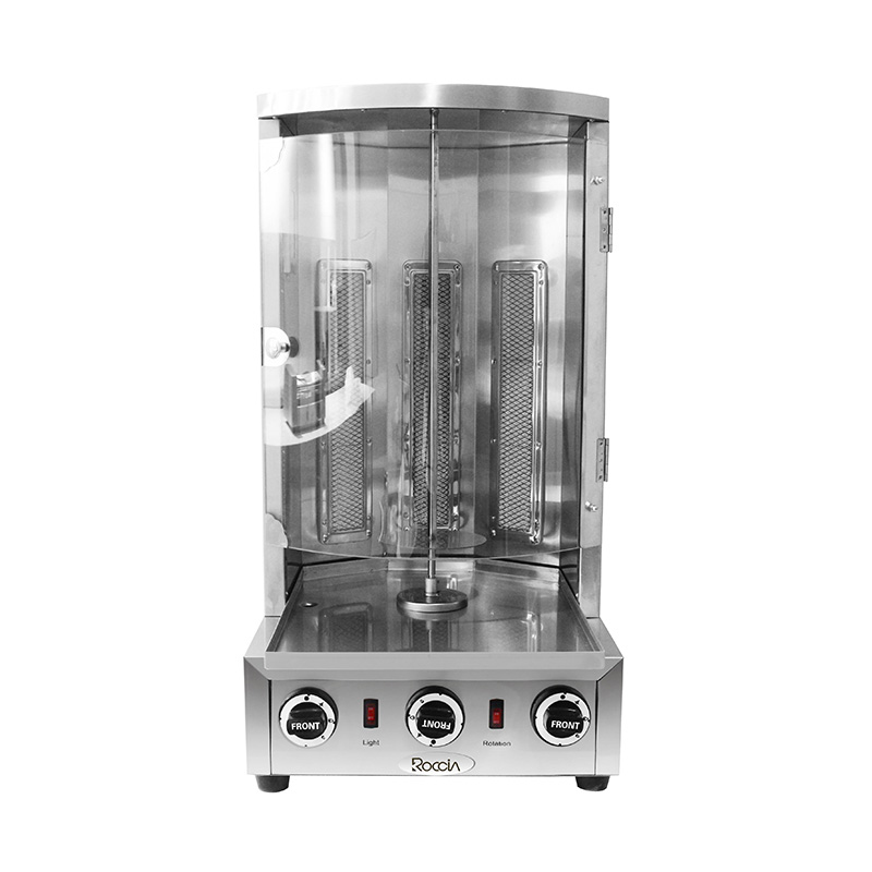 Mesin Dapur Panggangan Shawarma Gas Alam Komersial Stainless Steel/LPG