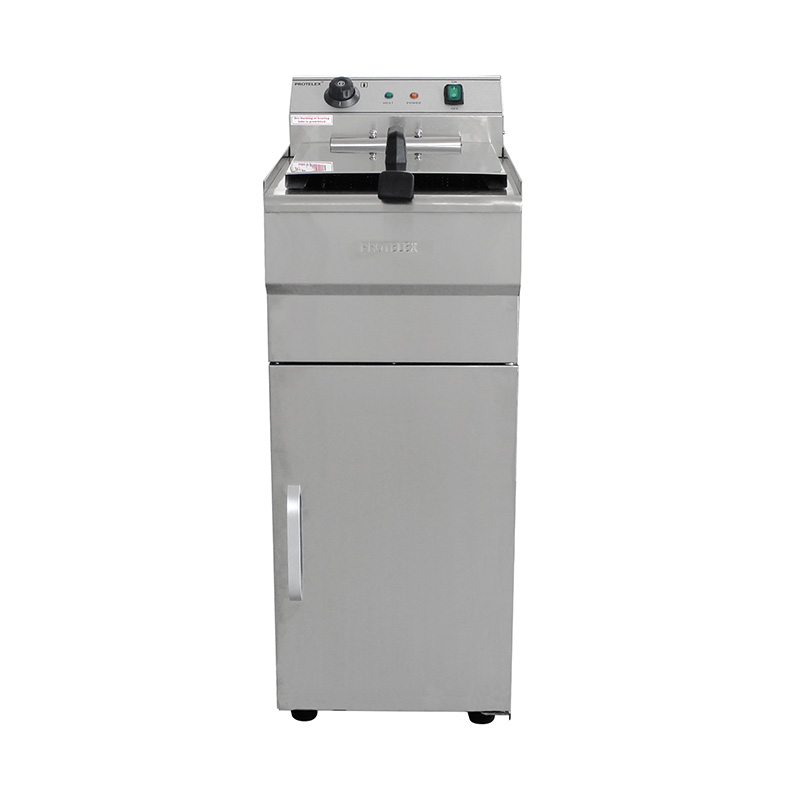 Penggorengan Berdiri Komersial Listrik Stainless Steel Dengan Kabinet