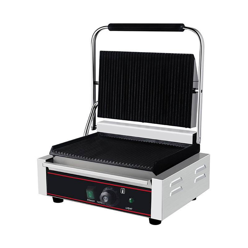 Mesin Dapur Panggangan Panini Listrik Komersial Stainless Steel