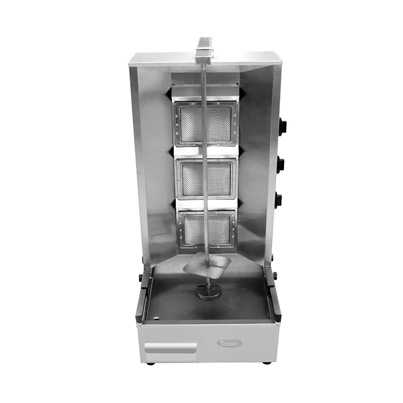 Mesin Dapur Panggangan Shawarma Gas Alam Komersial Stainless Steel/LPG