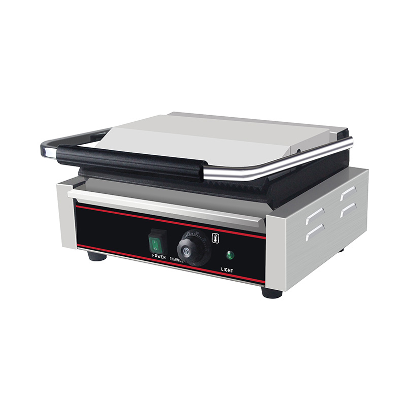 Mesin Dapur Panggangan Panini Listrik Komersial Stainless Steel