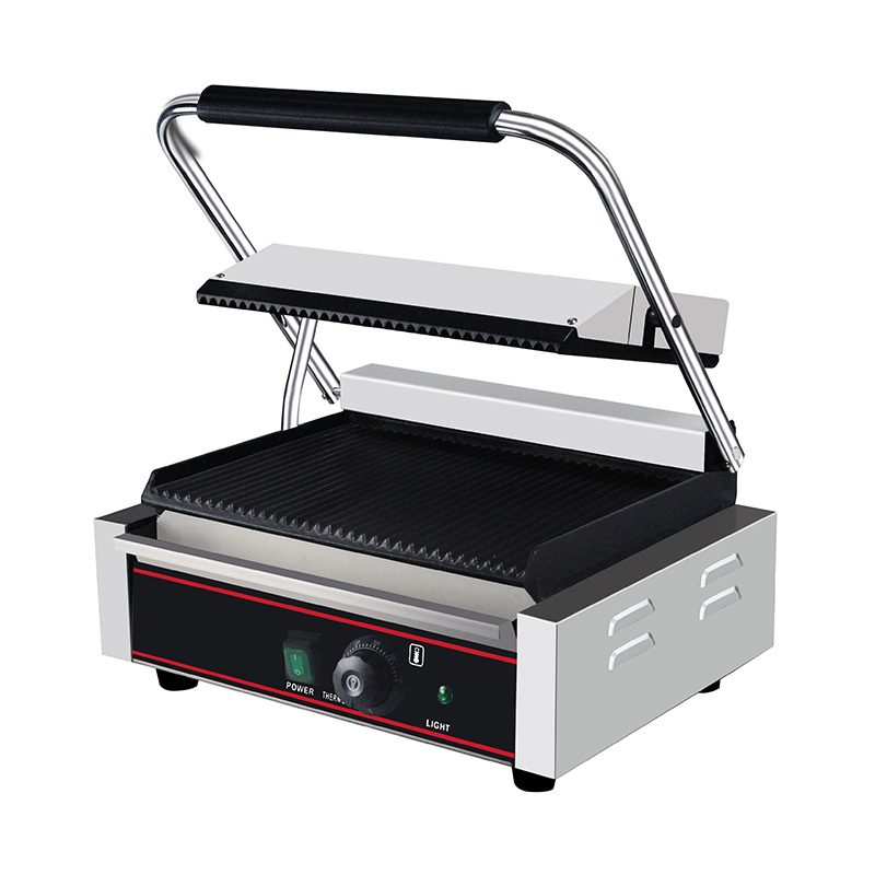 Mesin Dapur Panggangan Panini Listrik Komersial Stainless Steel