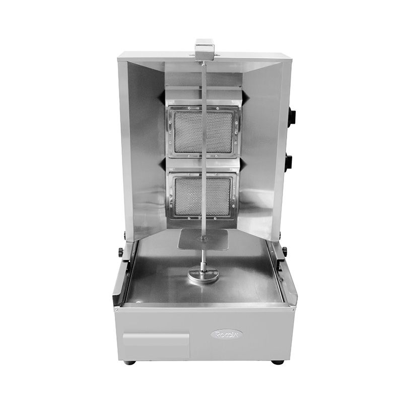 Mesin Dapur Panggangan Shawarma Gas Alam Komersial Stainless Steel/LPG