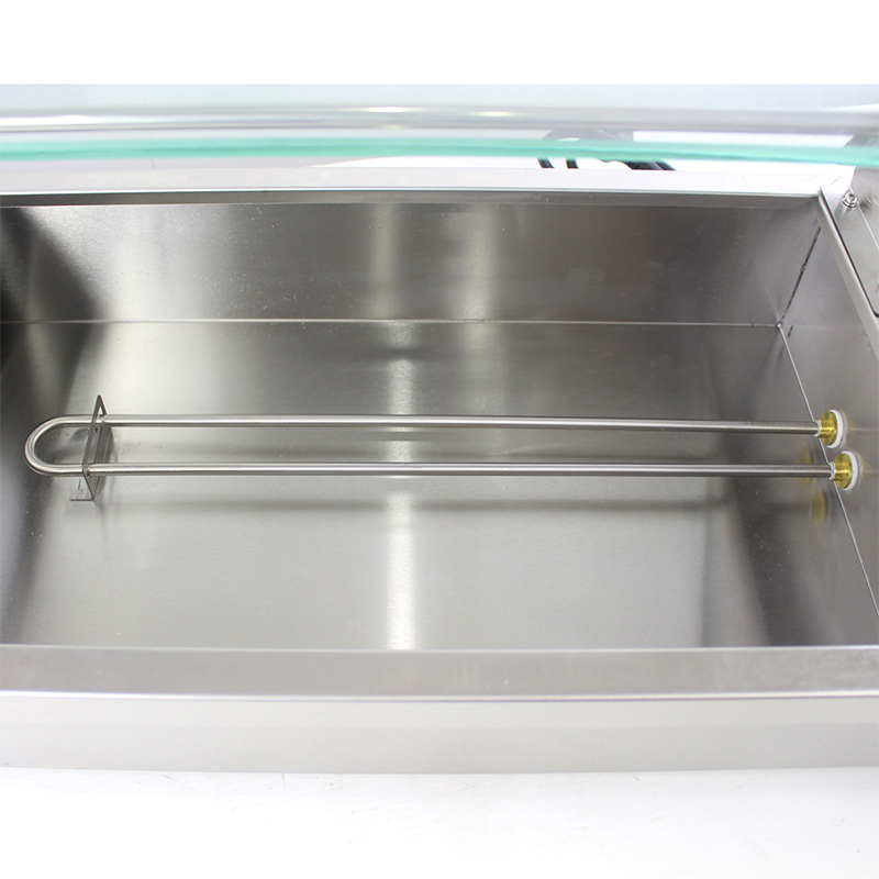 Mesin Bain Marie Listrik Komersial Stainless Steel Dengan Pelindung Bersin Kaca Tempered