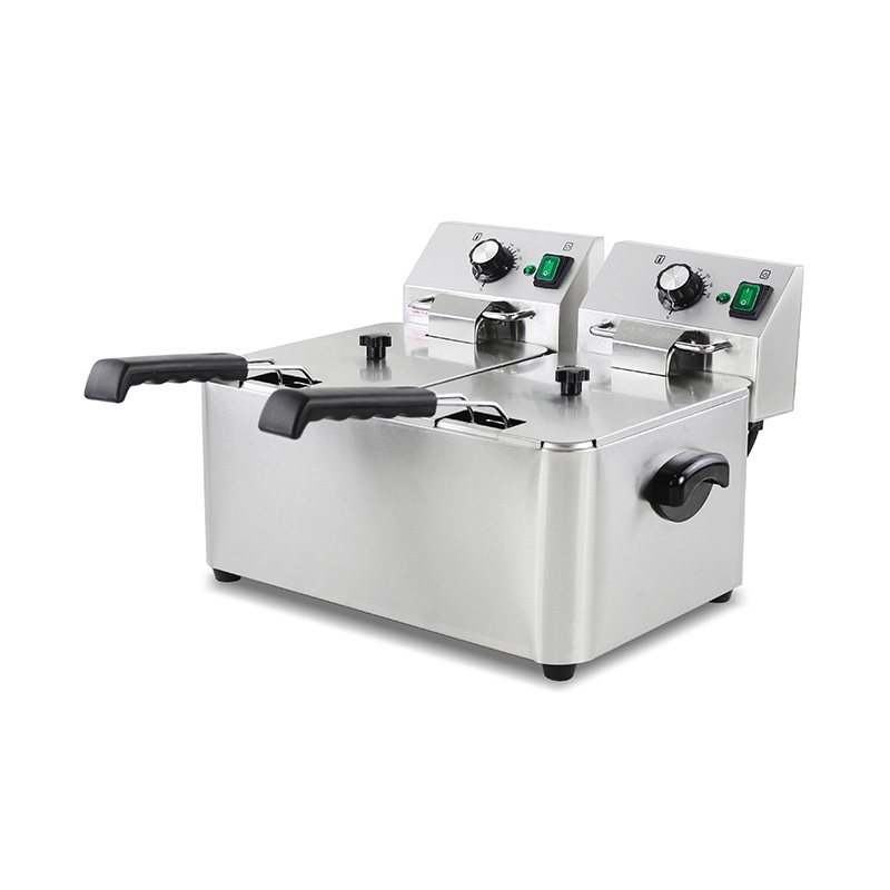 Penggorengan Meja Komersial Listrik Stainless Steel